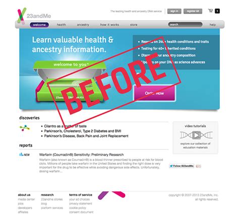 23andMe.com rebrand on Behance