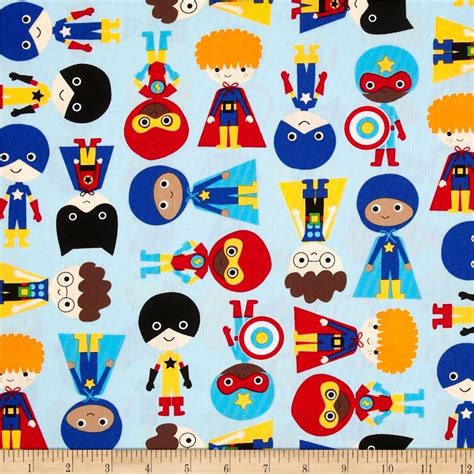 Super Kids Super Boys Blue Adventure | Superhero fabric, Kids fabric, Superhero quilt