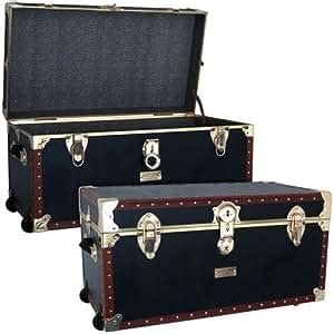 Amazon.com: Vintage Storage Trunk With Wheels 31 inch: Kitchen & Dining