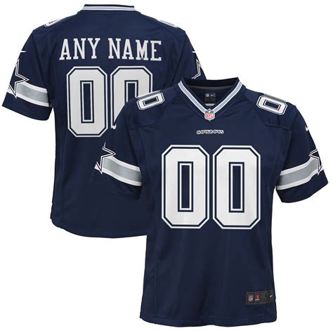 Youth Dallas Cowboys Nike Navy Custom Game Jersey