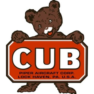 Piper Cub Logo (2) Aircraft Decal,Sticker 8 1/2''high x 7 3/4''wide!