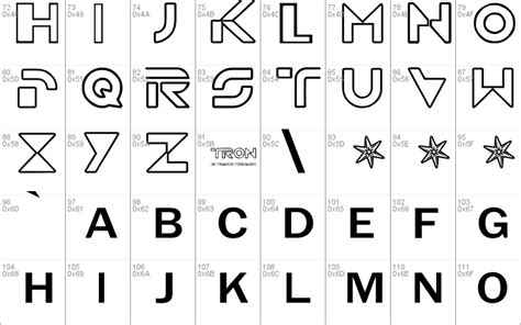 TRON Windows font - free for Personal