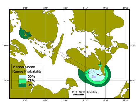 2.4.1. The migration route and the home range of a young male grey seal ...