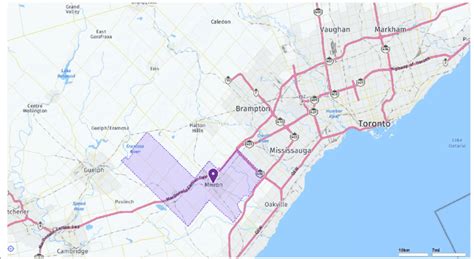 Milton, Ontario map in proximity to Toronto [98] | Download Scientific Diagram