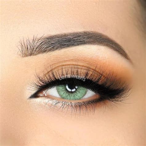 Ocean Emerald Yearly Colored Contacts – Lensweets Hazel Eye Makeup ...