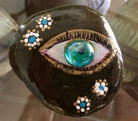 Hand painted...Third Eye...Stoned by, Theresa | Eye stone, Turquoise ...