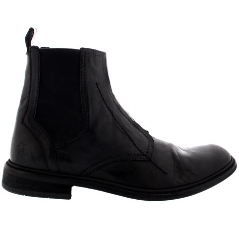 Mens Fly London Helt Flat Leather Smart Work Office Ankle Chelsea Boots UK 7-12 | eBay