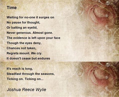 Time Poem by Joshua Reece Wylie - Poem Hunter