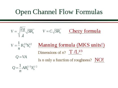 Open Channel Flow October 8, 2017