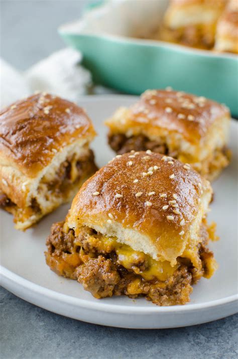 Sloppy Joe Sliders - Hawaiian Roll Sliders - Fake Ginger