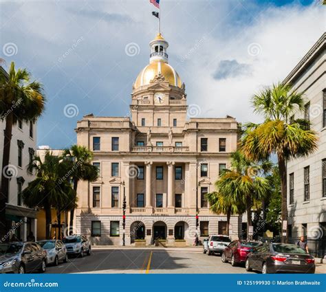 Savannah Georgia City Hall Building. Editorial Image - Image of local, hall: 125199930