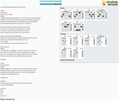 Chord: I'm Gonna Be Somebody - tab, song lyric, sheet, guitar, ukulele ...