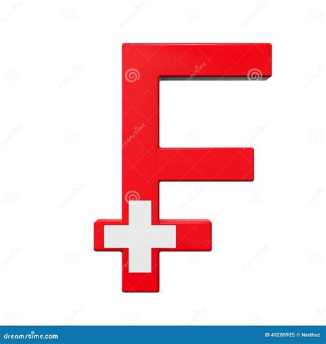 Swiss Franc Symbol stock illustration. Illustration of isolated - 49289925