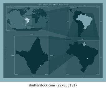 Amapa State Brazil Diagram Showing Location Stock Illustration ...