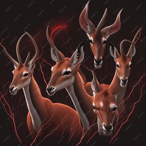 Premium AI Image | a angry Hirola Antelope with black background