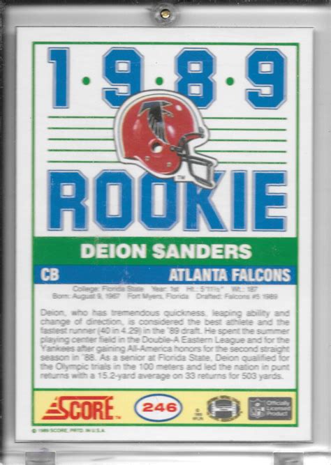 1989 Deion Sanders Rookie Card