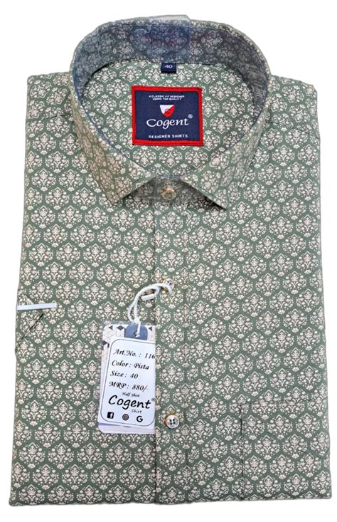 Printed Cream Men Digital Print Cotton Shirts, Casual, Half Sleeves at Rs 440 in Kanpur