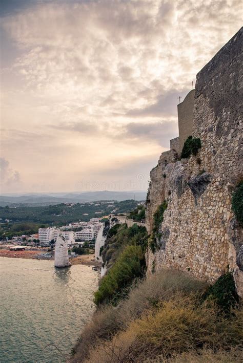 Beach Of Pizzomunno Rock, In Vieste, Gargano Coast, Apulia, South Of Italy, Ay Sunset Stock ...