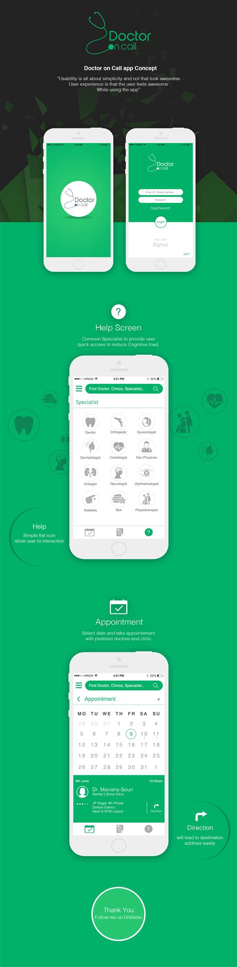 Doctor On Call - Healthcare App on Behance