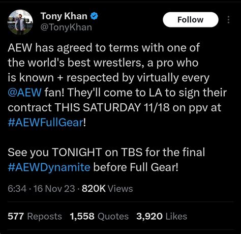 AEW Full Gear 2023 - November 18th - Page 2 - UK Fan Forum - UKFF