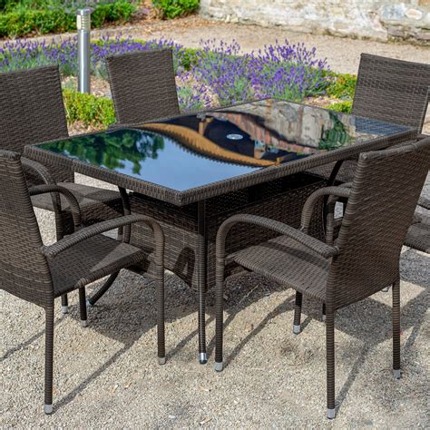 Santona Rattan Garden Furniture Set 7 Piece - Home Store + More