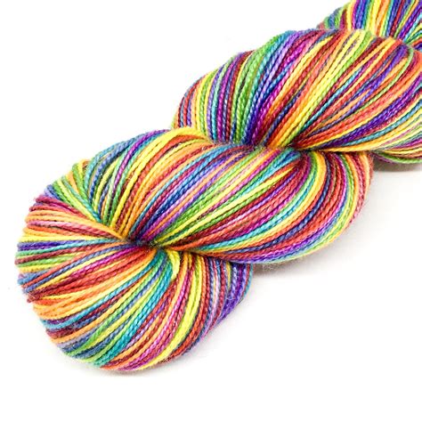 Rainbow Merino Yarn Bright 4 Ply Hand Dyed Yarn Rainbow Sock - Etsy UK