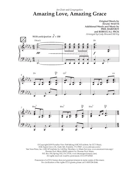 Amazing Love Amazing Grace (Choral Anthem SATB) Sheet Music PDF (Lifeway Choral / Arr. Cody ...