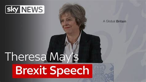 Theresa May's Brexit speech in full - YouTube