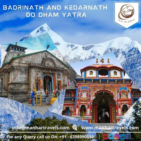 2 Dham Yatra Kedarnath and Badrinath, Uttarakhand | Uttarakhand, Travel companies, Travel agency