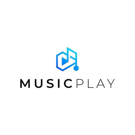 Premium Vector | Music and play logo design