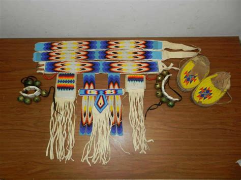 Vintage Indian POW WOW Beaded 4 Piece Set Belt Native American Regalia Dancer - eBay find of the ...