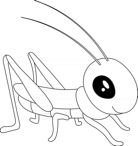 Grasshopper Kids Coloring Page Great for Beginner Coloring Book 2514273 Vector Art at Vecteezy