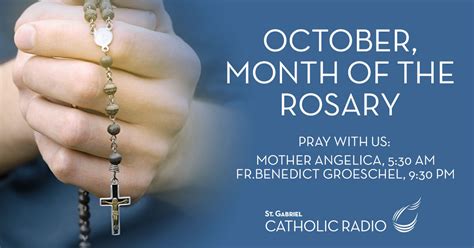 October is the Month of the Rosary - St Gabriel Catholic Radio