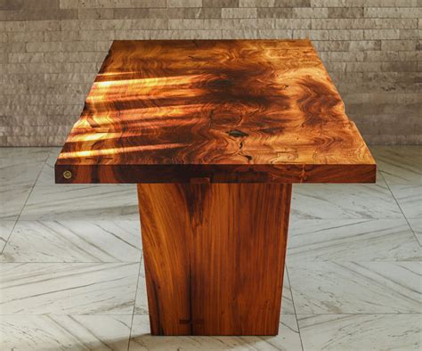 Faisal Malik Design - Custom Dining Table in Single Slab reclaimed Afzelia