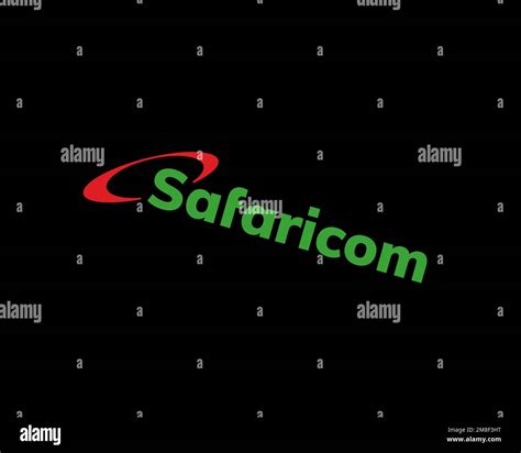 Safaricom, rotated logo, black background B Stock Photo - Alamy