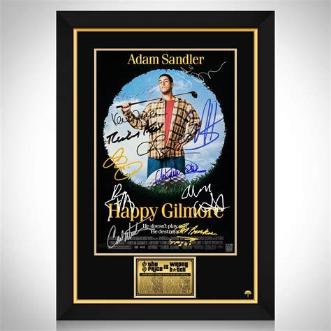 Happy Gilmore Mini Poster Limited Signature Edition Custom Frame | RARE-T