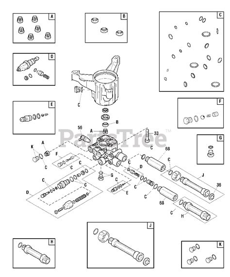 Troy-Bilt 020676-00 - Troy-Bilt 2,800 PSI Pressure Washer Pump (80012707) Parts Lookup with ...