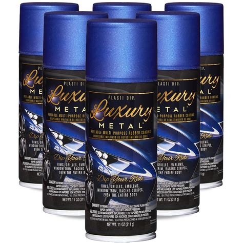 Plasti Dip 11 oz. Luxury Metal Ultrasonic Blue Metallic Spray Paint (6-pack)-11355-6 - The Home ...