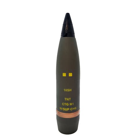 105mm M1 NATO HE Artillery Shell w/ Fuze - Inert Replica - Inert Products LLC