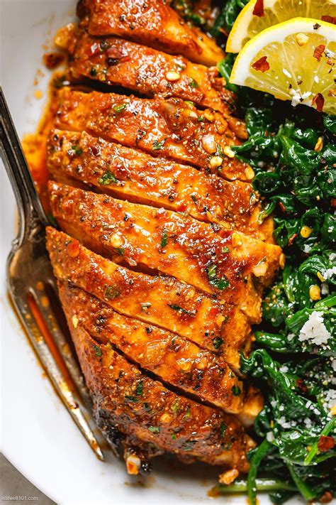 Asado Chicken Breasts Recipe with Sautéed Garlic Spinach – Chicken Asado Recipe — Eatwell101