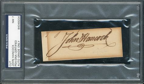 John Hancock Signature (PSA 7)