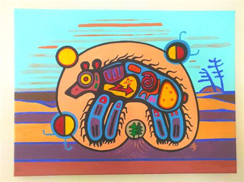 Landscape, Woodland Art, Canadian Indigenous Art, Bear Clan, Native ...