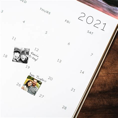 Modern Wall Calendar - Print a Monthly Calendar from your Photos | Social Print Studio