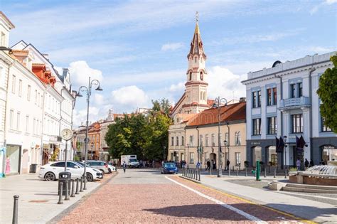 Streets in Vilnius Old Town Editorial Image - Image of city, europe ...