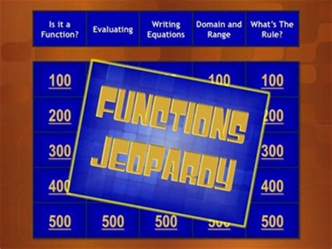 Algebra Functions Jeopardy® Game by Dynamic Math | TpT