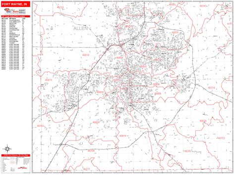 Ft Wayne Zip Code Map - Map Of Washington State