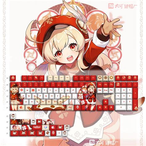 Genshin Impact Klee Theme PBT Keycaps - agrohort.ipb.ac.id