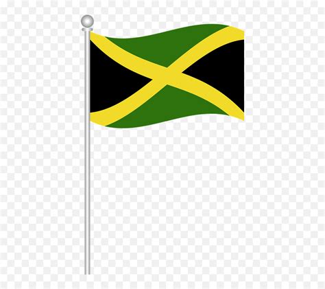 Flag Of Jamaica - Jamaican Flag On Pole Png Emoji,Jamaican Flag Emoji - free transparent emoji ...