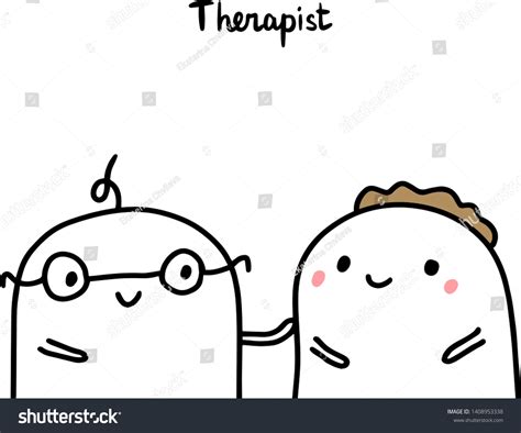 Therapist Hand Drawn Vector Illustration Cartoon Stock Vector (Royalty Free) 1408953338 ...