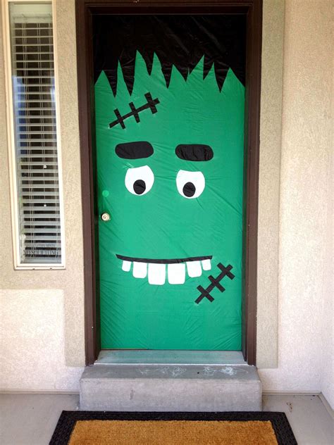 Best Of Frankenstein Halloween Decorations Brainstroming Decor Idea | Halloween door decorations ...